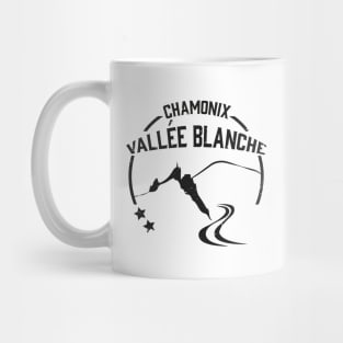 Chamonix Aiguille du midi vintage black Mug